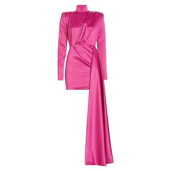 Michael Costello Collection Robbie Draped Minidress US 10 $675 - Picture 1 of 12